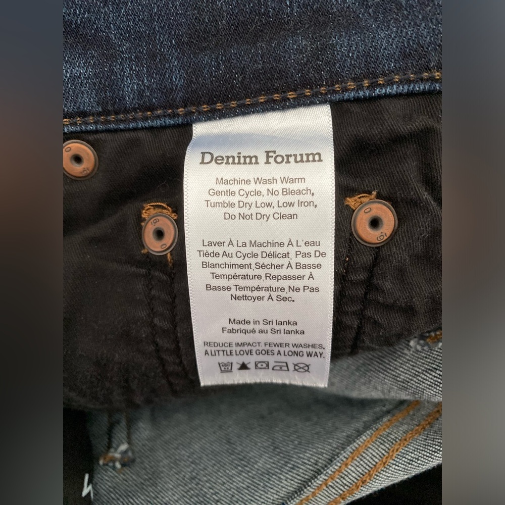 Denim Forum Aritzia The Nico Mid Rise Skinny Crop Size 26 Dark Wash Jeans Pants - Picture 6 of 7